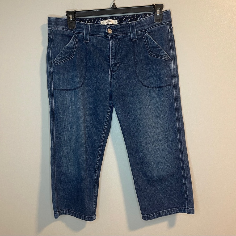 Levi's Denim Cropped Capri Jeans Stretch Mid Rise 14